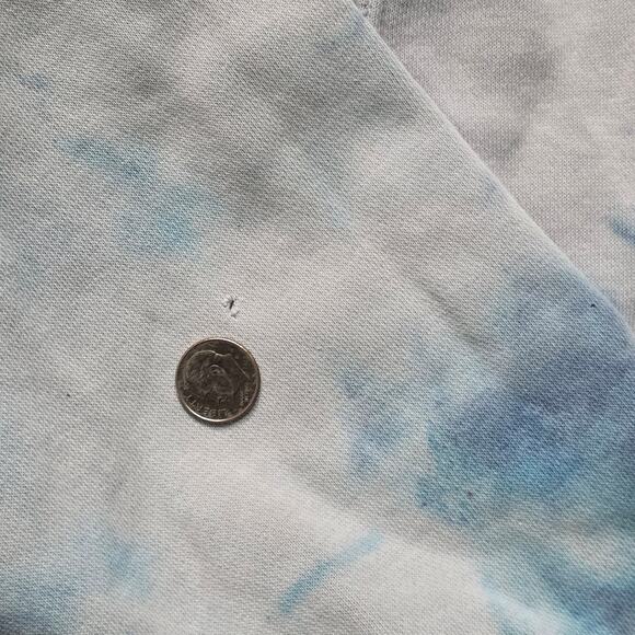 Nike Washed Out Tie Dyed Hoodie Women XS Light Blue White Cotton - Picture 6 of 9